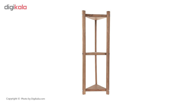 استند گلدان 3 طبقه چوبی کد 002 مدل F-62-F63، مناسب قرار دادن گلدان و لوازم تزئینی، ابعاد 79×26×26 سانتی‌متر، وزن 2060 گرم