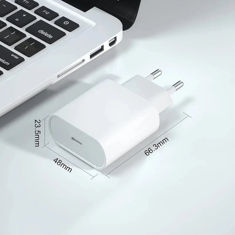 شارژر دیواری 20 وات مدل A2347 به همراه کابل USB-C
