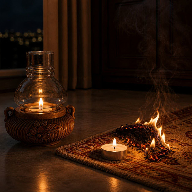 جا‌شمعی مدل فانوس مناسب برای شمع وارمر مجموعه 2 عددی