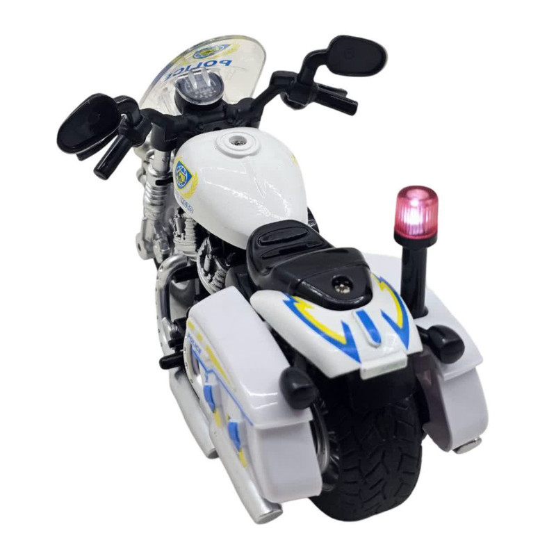 موتور بازی ناب سل مدل پلیس فلزی موزیکال چراغدار عقب کش کد Pull-back musical metal police car with lights