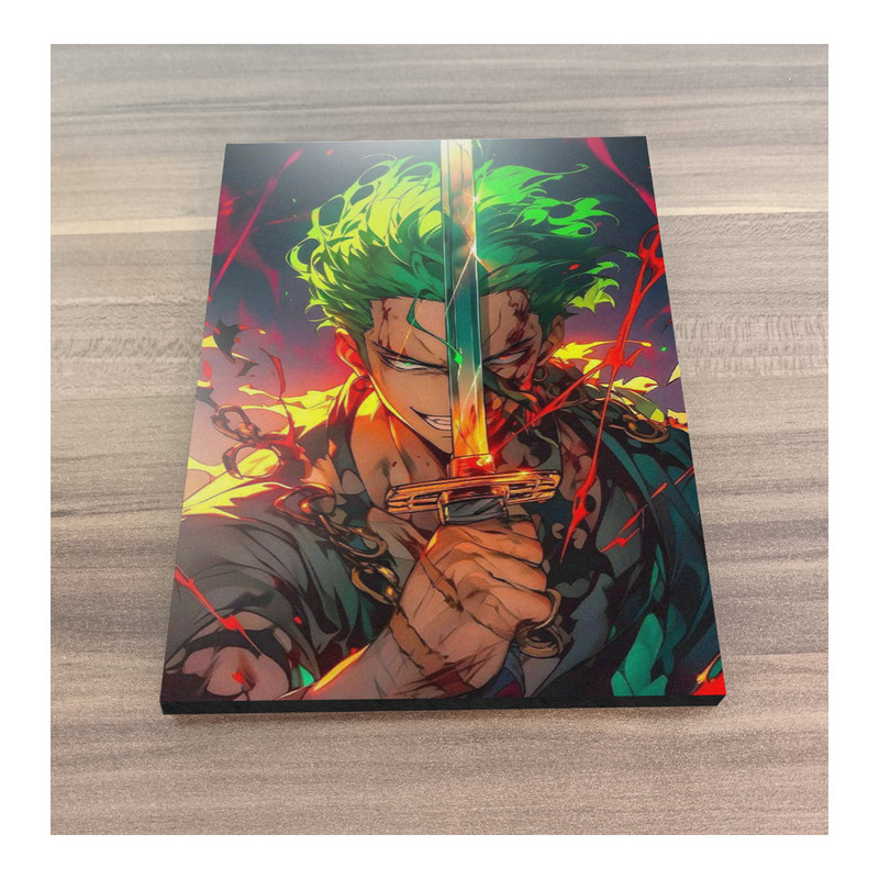 تابلو شاسی گوفی مدل انیمه وان پیس رورونوآ زورو طرح Roronoa Zoro One Piece Anime کد RED15