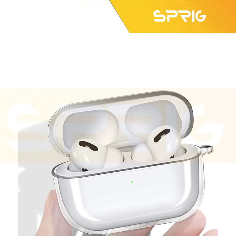 کاور اسپریگ مدل Hard Clear مناسب برای کیس اپل ایرپاد Airpod Pro  Airpod pro 2