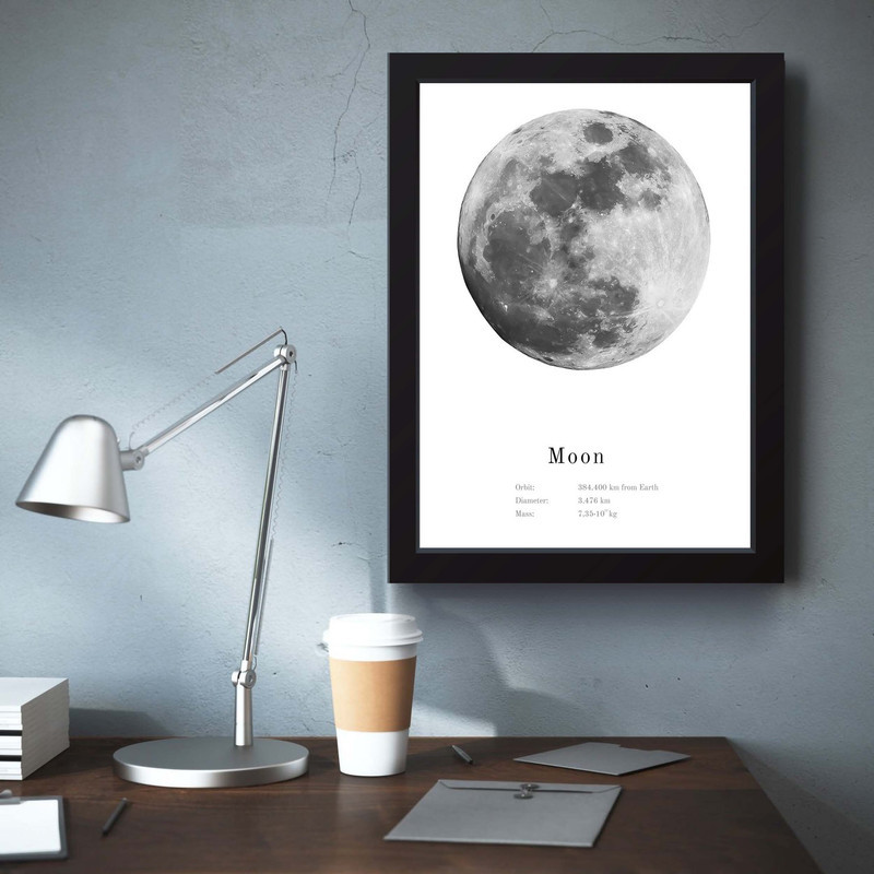 تابلو مدل مینیمال Moon ماه کد m50127
