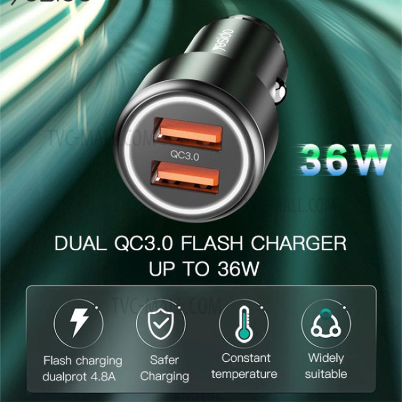 شارژر فندکی یسیدو مدل Yesido Y43 Car Charger