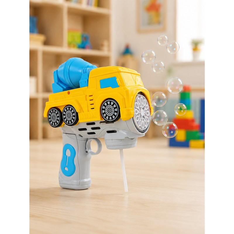 حباب ساز مدل تفنگی چراغدار طرح کامیون میکسر کد BUBBLE GUN TRUCK TRB