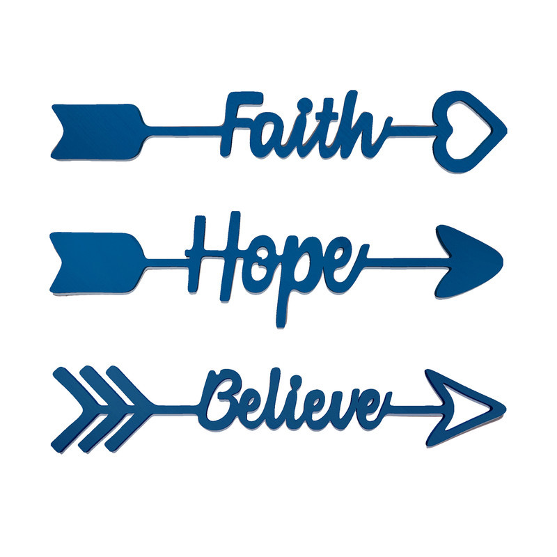 دیوارکوب آرتافرین مدل Believe Faith Hope مجموعه 3 عددی