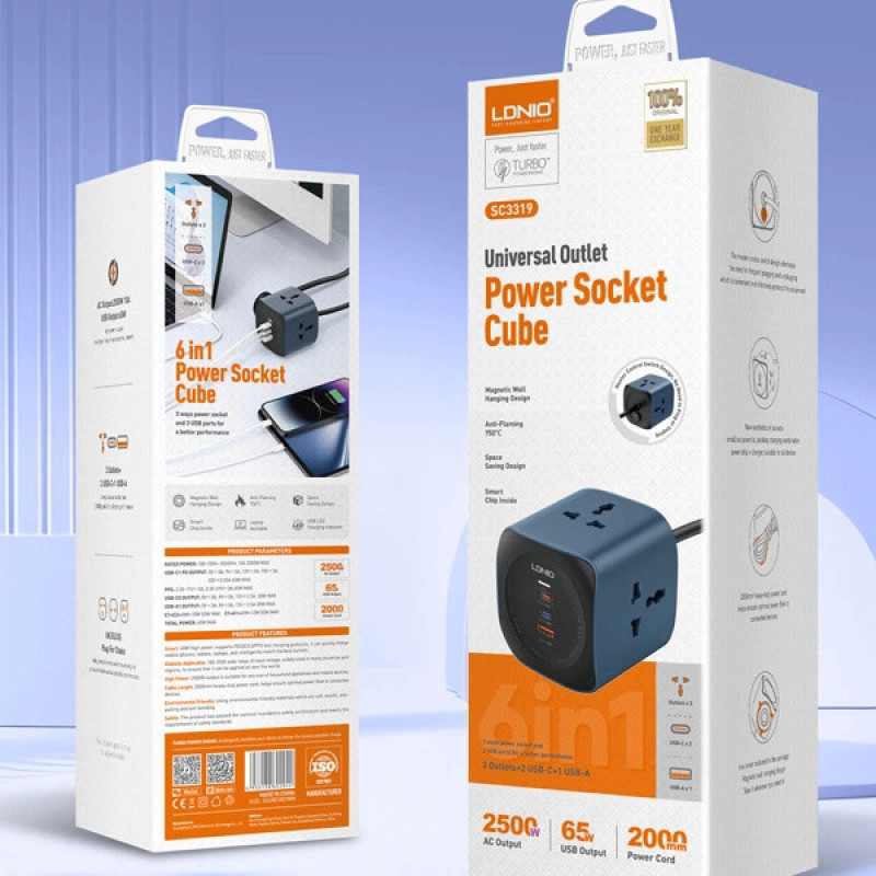 چندراهی برق الدینیو مدل SC3319 - EU Power Cord