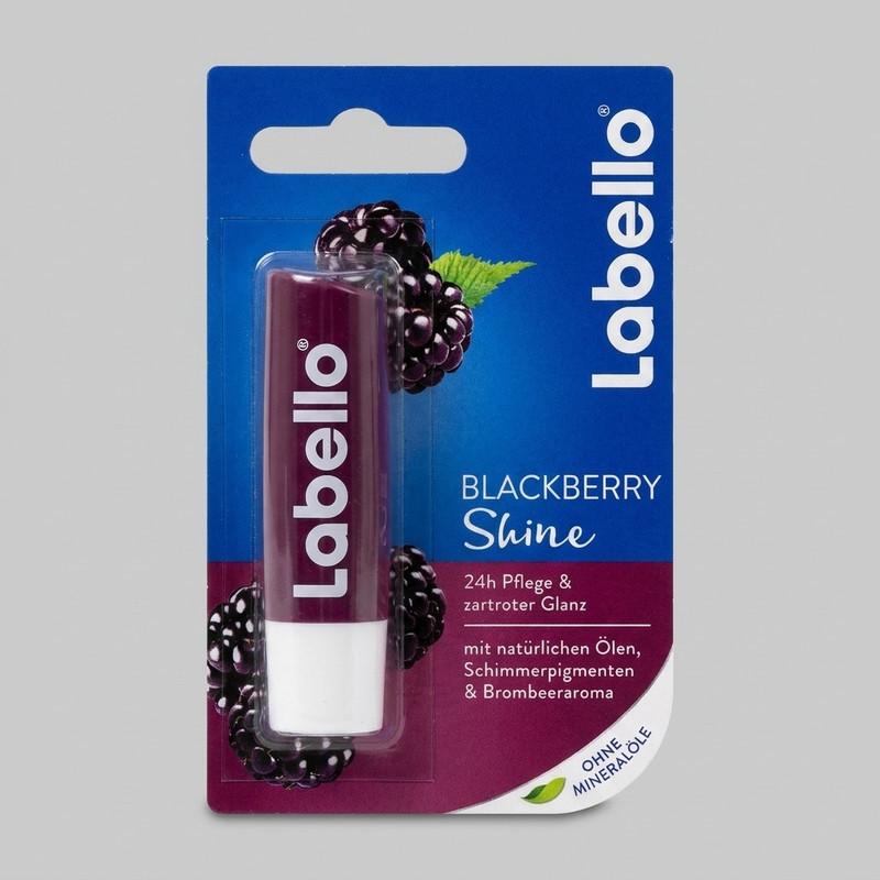 بالم لب ماتیکی لابلو مدل NEW BLACKBERRY SHINE با عصاره توت سیاه، مرطوب‌کننده، نرم‌کننده و ضد خشکی لب، فاقد الکل و ایجاد درخشندگی طبیعی