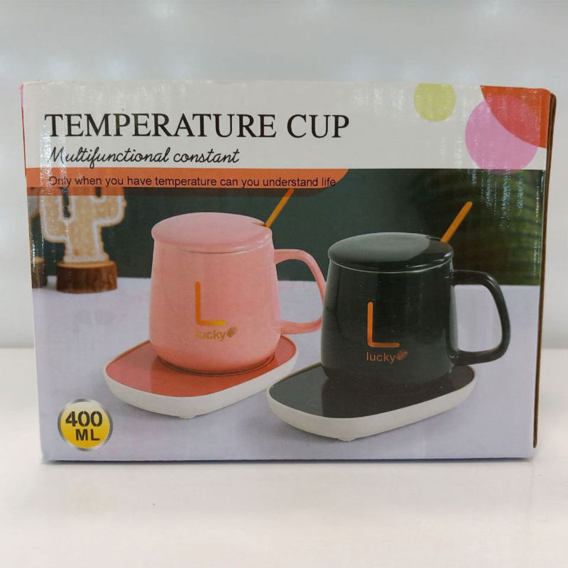 ماگ حرارتی لاکی مدل Temperature Plus به همراه صفحه گرم‌کن برقی