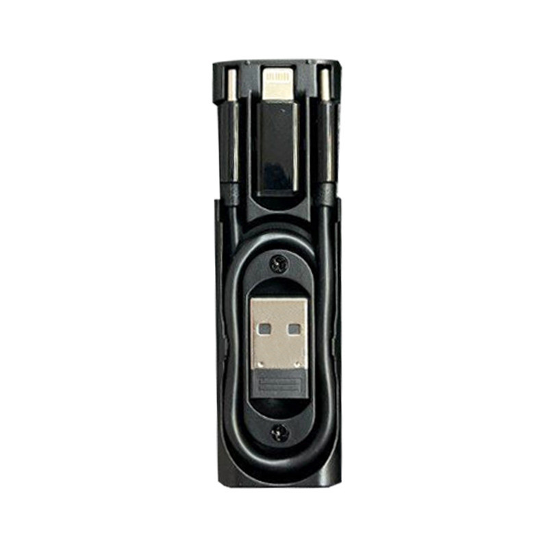 کابل تبدیل USB-CUSB به لایتنینگUSB-CMicroUSB بیوا مدل C-17 طول 0.28 متر