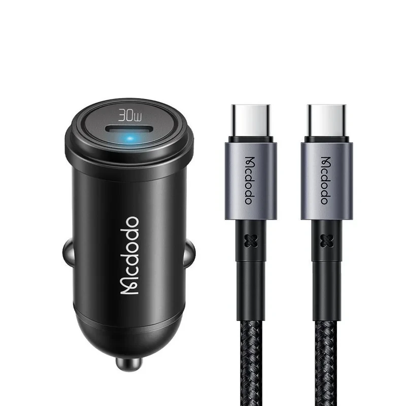 شارژر فندکی 30 وات مک دودو مدل CC-7493 W-Cable به همراه کابل USB-C