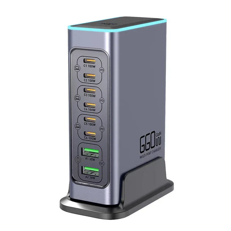 شارژ رومیزی 660 وات 8 پورت مدل WLX-FBL 660W