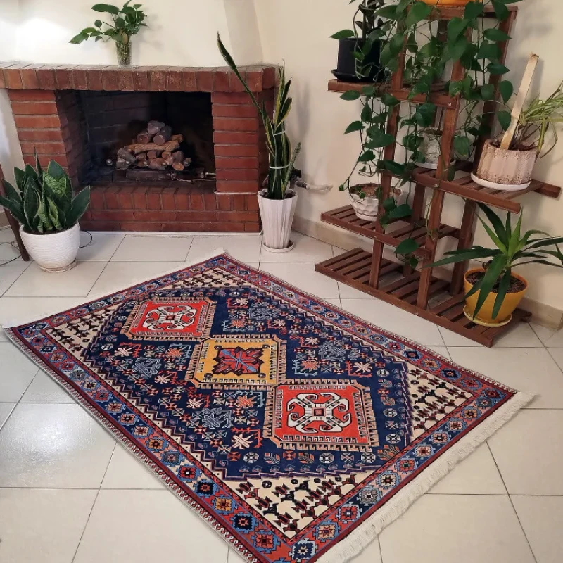 فرش پارچه‌ای مدل فانتزی شاه بیت