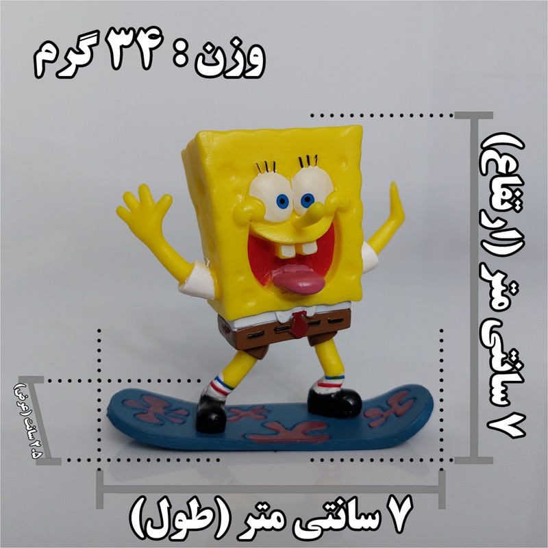 فیگور مدل باب اسفنجی کد PA2 مجموعه 6 عددی