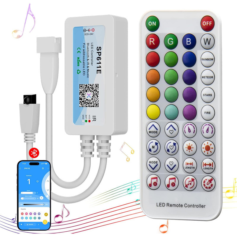 ریسه ال ای دی مدل برنامه پذیر ARGB کد SP611 طول 10 متر