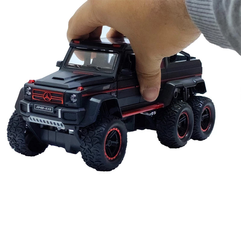 ماشین بازی ناب سل مدل فنردار فلزی بنز آفرود AMG G63 6x6