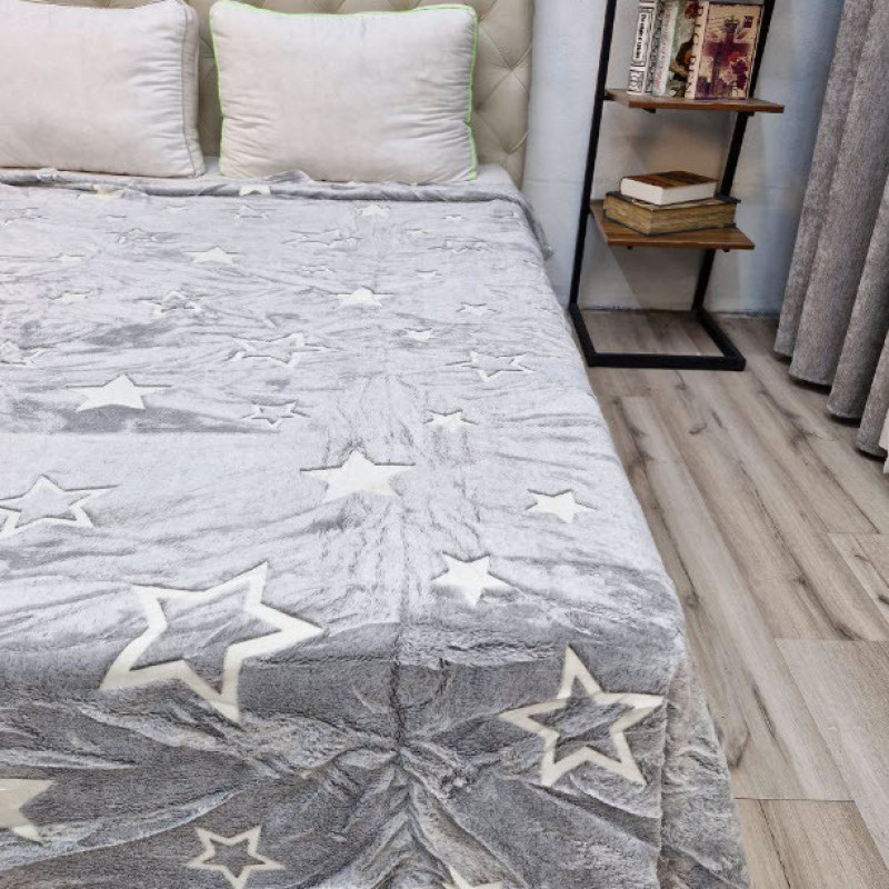 پتو مسافرتی 2 نفر ویراگیتا مدل شبنما ستاره بارانا سایز 220x200 سانتی‌متر