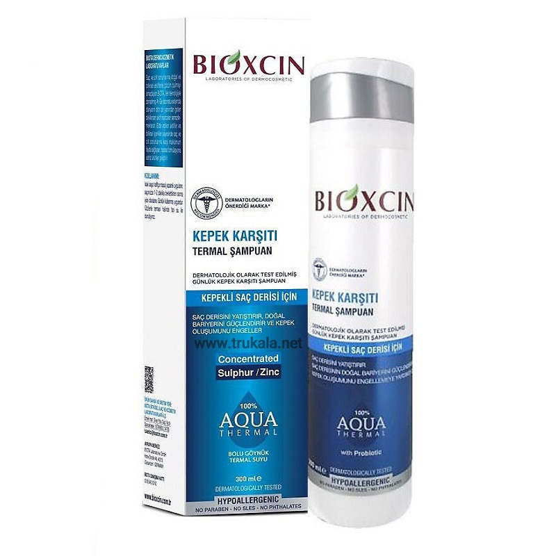 شامپو ضد شوره مو بیوکسین مدل AQUA THERMAL حجم 300 میلی لیتر