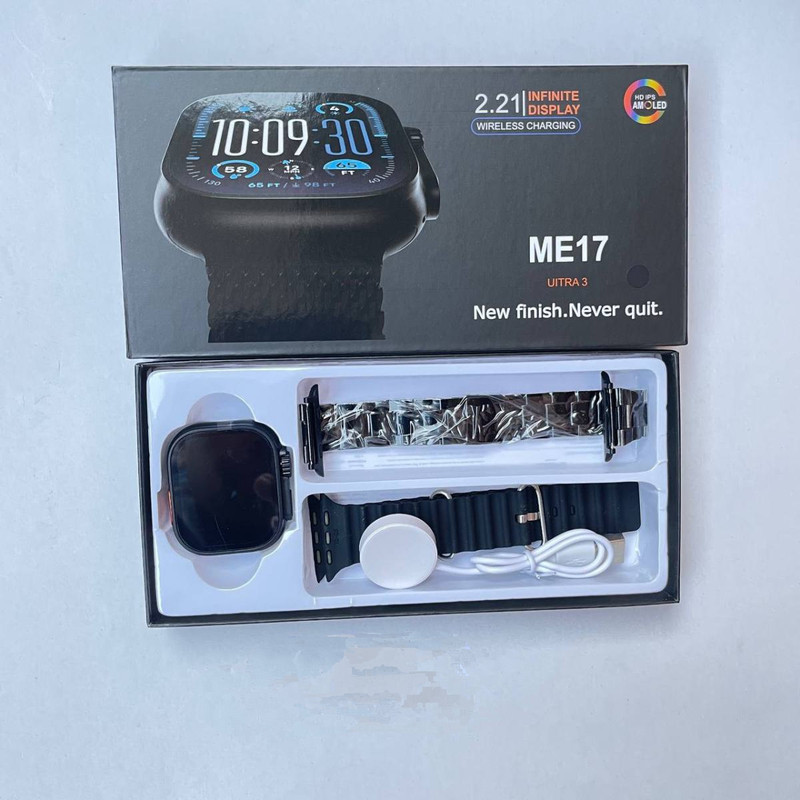 ساعت هوشمند ۴۹ میلیمتری مفیت پلاس مدل  ME17 ULTRA3 با بند فلزی و سیلیکونی