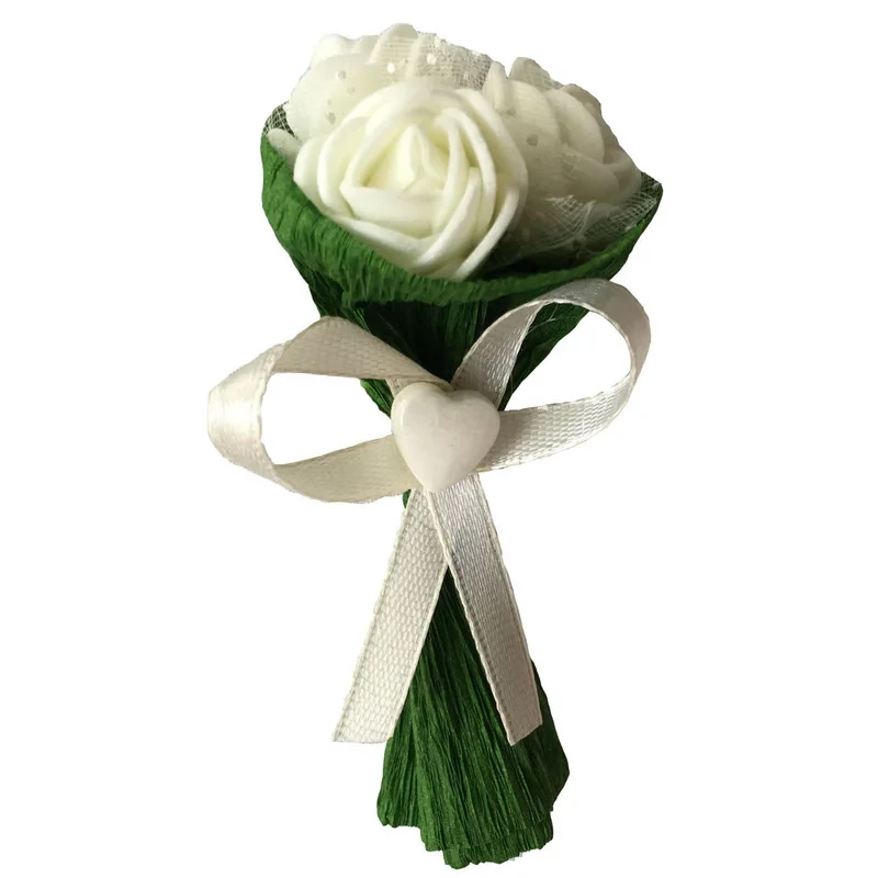 گیفت دسته گل فومی طرح قلبی بسته 10 عددی