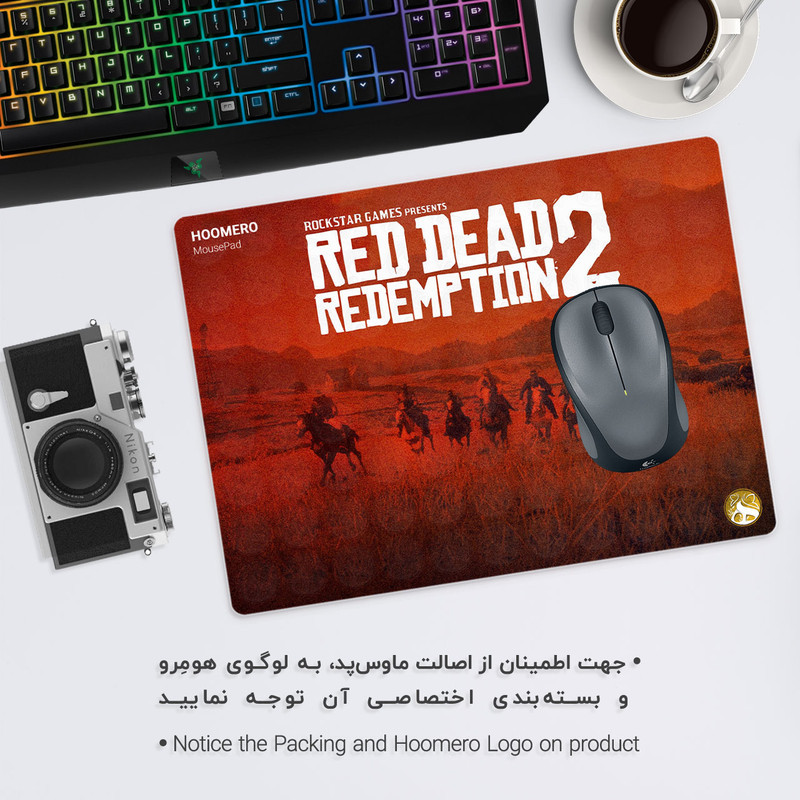 ماوس پد هومرو مدل A2788 طرح بازی Red Dead Online