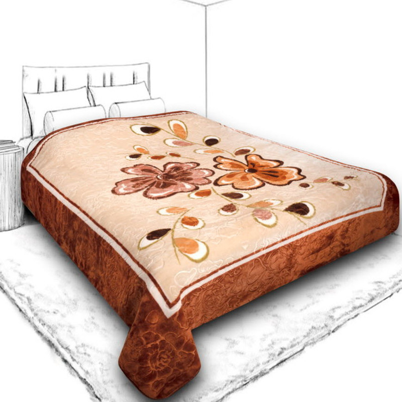 پتو 2 نفره گلبافت مدل گلدار کد 283 سایز 220x240 سانتی‌متر
