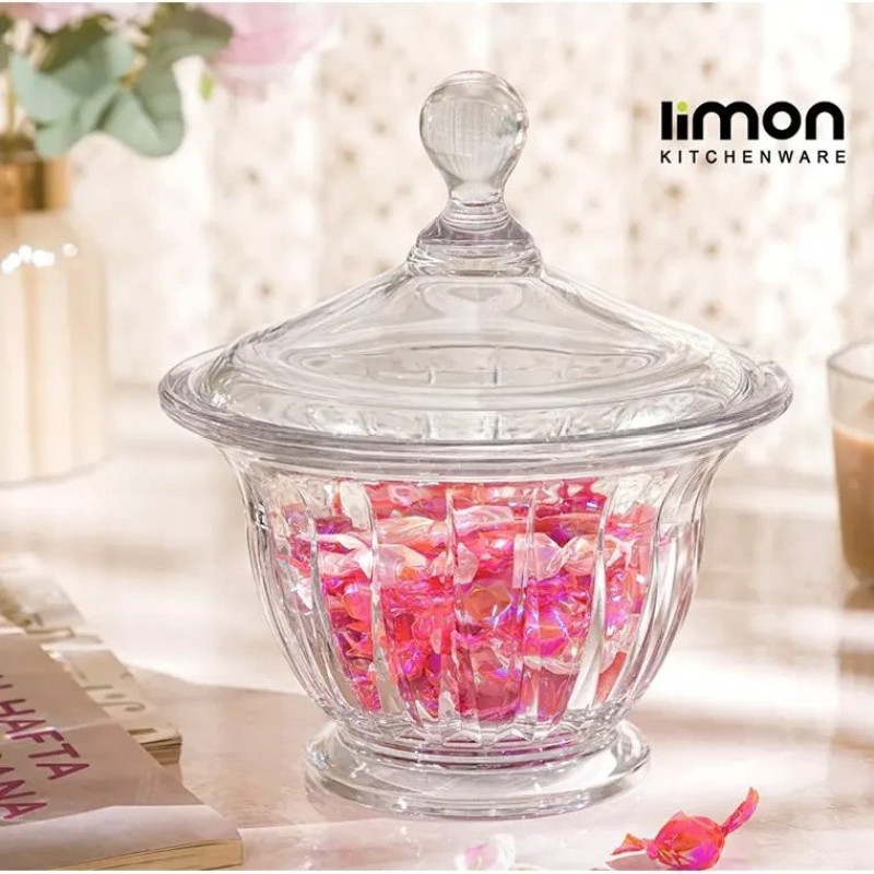 شکلات خوری لیمون مدل شیشه ای شیاردار کد HS2431