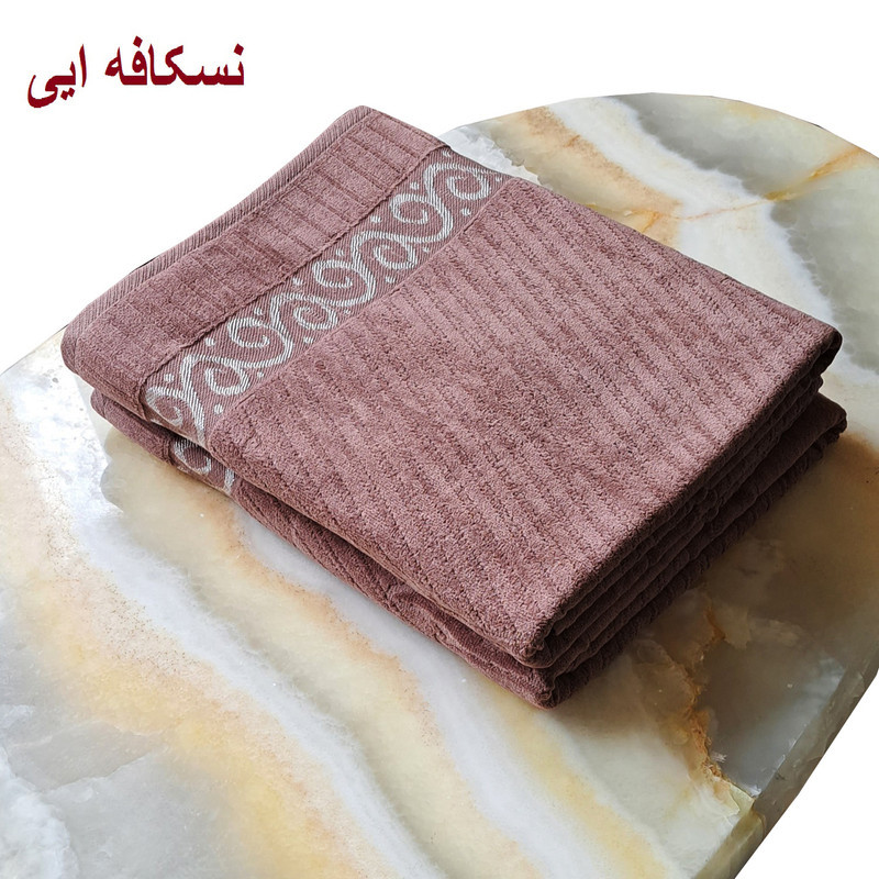 حوله حمام هنرمند طرح پانیما کد SL-1405 سایز 100x150 سانتی متر