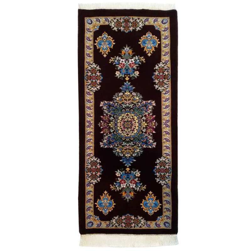فرش دستبافت یک متری طرح رانر ترنجی کد YM.270