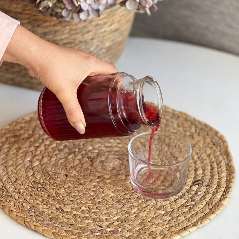 سرویس پارچ و لیوان 2 پارچه لیمون مدل شب