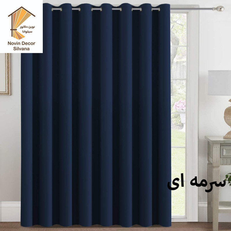پرده نوین دکور سیلوانا مدل کتان 3 سایز 300x280 سانتی‌متر