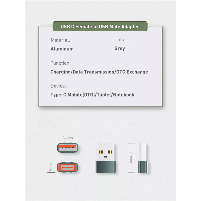مبدل OTG USB-C به USB الدینیو مدل LC150 nack