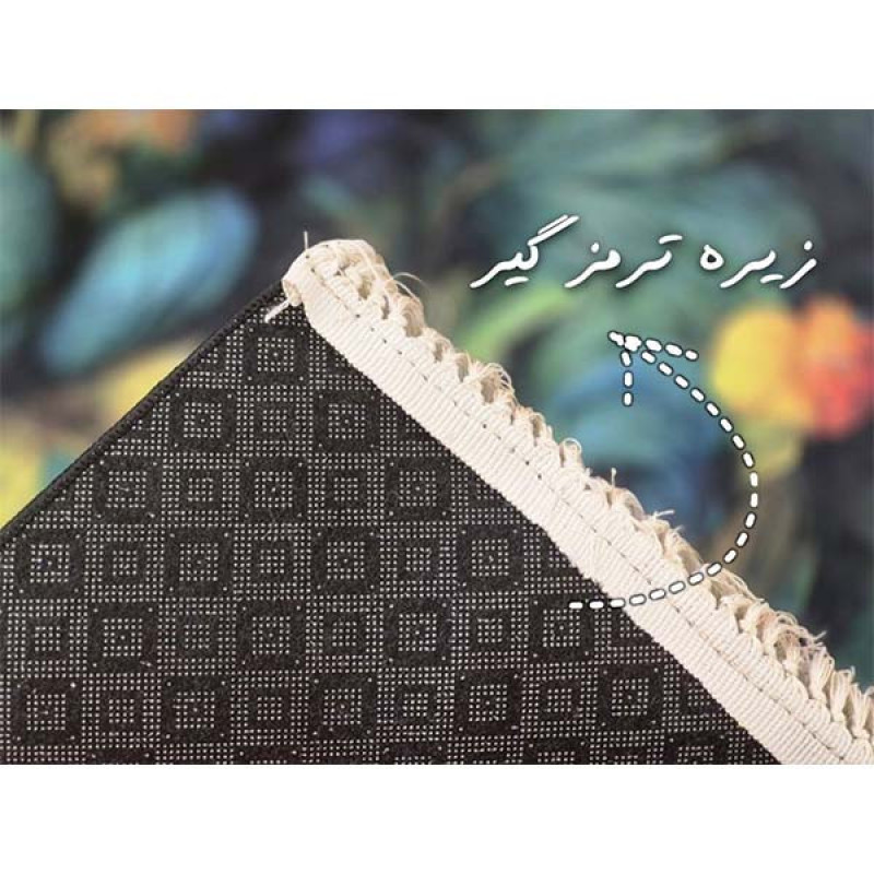 فرش پارچه‌ای دفه طرح گل کد 1000