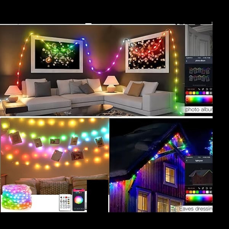 ریسه ال ای دی مدل فول کالر هوشمند بلوتوثی کد RGB IC usb 5v طول 5 متر