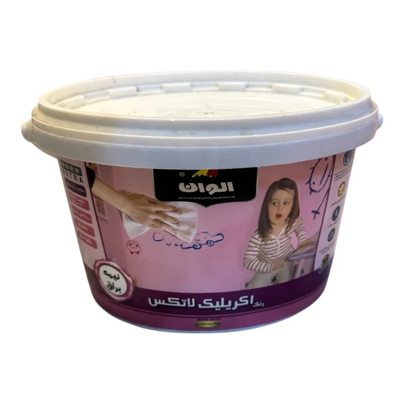رنگ اکریلیک لاتکس سفید الوان کد 500 حجم 4 لیتر