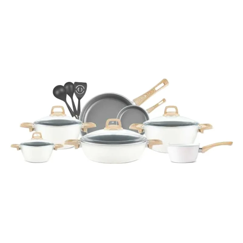 سرویس پخت و پز 14 پارچه کاراجا مدل Swiss Crystal Creamy