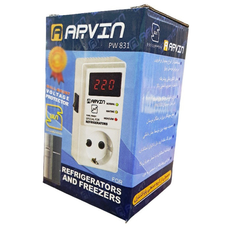 محافظ ولتاژ دیجیتال آروین مدل PW831