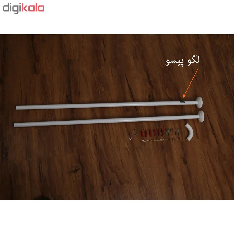 میله پرده حمام پیسو مدل L100