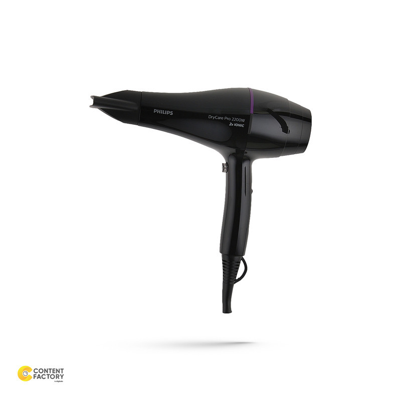 سشوار حرفه‌ای 2200 وات فیلیپس مدل BHD274، موتور AC، وزن 600 گرم، دارای سری متمرکز‌کننده باریک، متمرکز‌کننده پهن با ویژگی حجم‌دهندگی، با قابلیت باد سرد، فناوری تولید یون