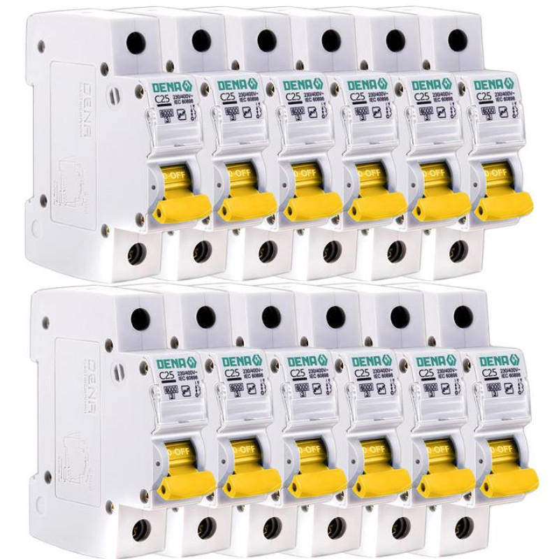 فیوز مینیاتوری تکفاز 32 آمپر دنا الکتریک ایرانیان مدل C32-6KA بسته 12 عددی