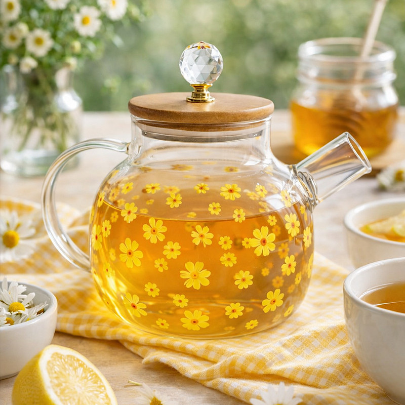 قوری مدل گلدار کد 001 گنجایش 1000 میلی لیتر