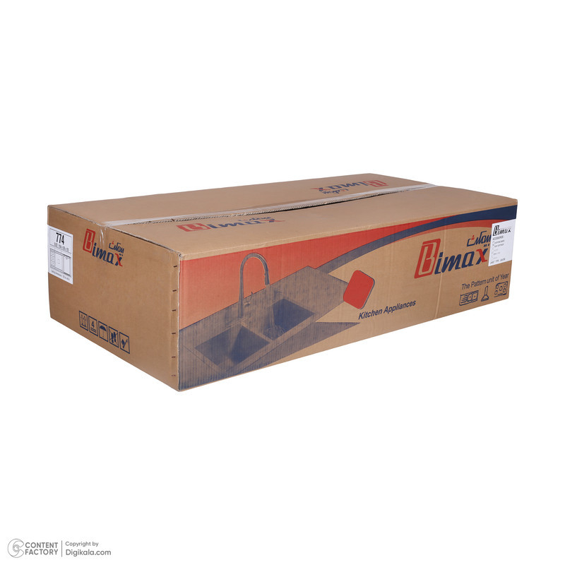 سینک ظرفشویی استیل بیمکث مدل 774 توکار