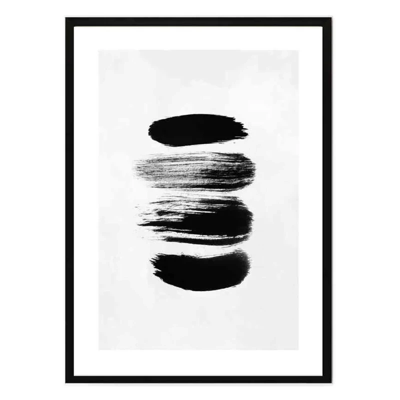 تابلو مدل Black print strokes کد 248901913