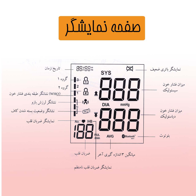 فشارسنج بازویی دیجیتال گلامور مدل DBP-6181