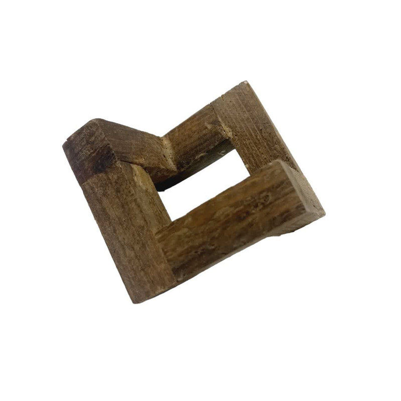 استند گلدان چوبی مدل 505، پایه چوبی روسی مناسب سنگ نمک، گوی و مکعب، ابعاد 5.5×5.5×5.5 سانتی‌متر، وزن 50 گرم