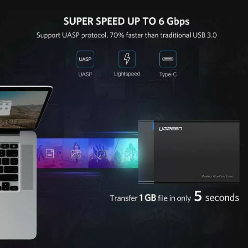 باکس تبدیل SATA به USB3.1 یوگرین مدل US221-50743