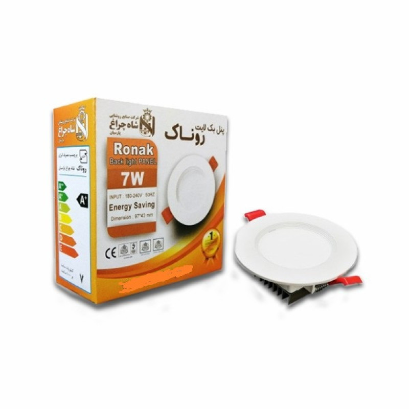 پنل ال ای دی 7 وات شاهچراغ مدل روناک بسته 10 عددی