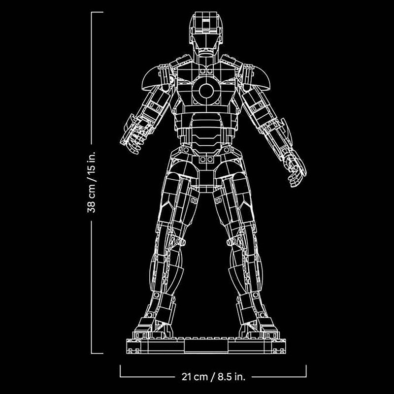 لگو 1297 تکه سری Marvel مدل Iron Man Mark 3 Collectors' Edition کد 76344