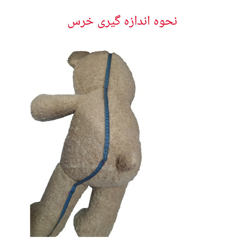 عروسک طرح خرس پاپیونی کد 100 ارتفاع 100 سانتی متر