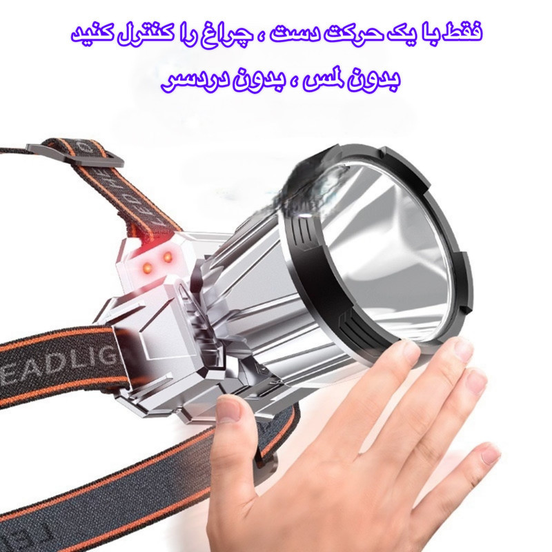 چراغ پیشانی اسمایلینگ شارک مدل TD-0194B با نور مهتابی